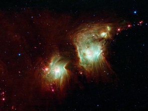 The molecule known as H3+ is believed to have had a vital role in cooling down the first stars of the universe, and may still play an important part in the formation of current stars. Above, new stars burst into being in the star-forming nebula Messier 78, imaged by NASA's Spitzer Space Telescope. (Image credit: NASA/JPL-Caltech) The molecule known as H3+ is believed to have had a vital role in cooling down the first stars of the universe, and may still play an important part in the formation of current stars. Above, new stars burst into being in the star-forming nebula Messier 78, imaged by NASA's Spitzer Space Telescope. (Image credit: NASA/JPL-Caltech)